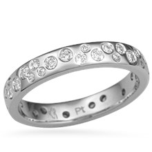 Starry Night Scattered Diamond Wedding Band