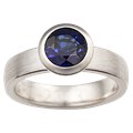 Modern Brushed Engagement Ring
