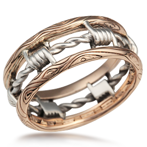 Wedding Band in Gold  Wire Wrapped Woman's Wedding Ring in Gold 