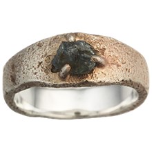 Ancient Roman Style Engagement Ring - top view