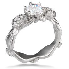 Flower & Ribbons Engagement Ring