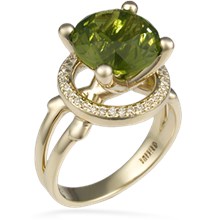 Space Halo Engagement Ring