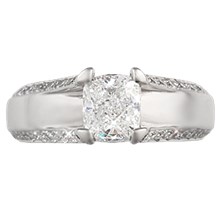 Modern Juicy Light Engagement Ring - top view