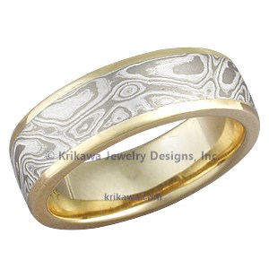 Designer Mokume Gane Wedding Ring