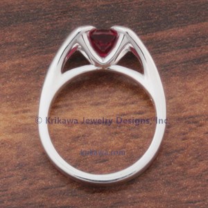 Ruby Carved Branch Engagement Ring