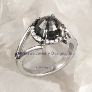 Diamond Raw Claw Engagement Ring