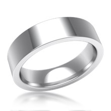 Plain Wedding Band Flat Wide