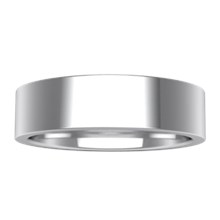 Plain Wedding Band Flat Wide - top view