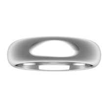 Plain Wedding Band Half Round Wide - top view