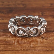 Diamond Ornate Infinity Wedding Band
