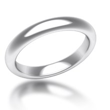 Plain Wedding Band Oval Narrow