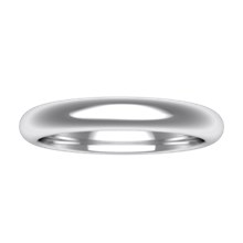 Plain Wedding Band Half Round Narrow - top view