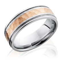 Hammered Two-Tone Center Band 