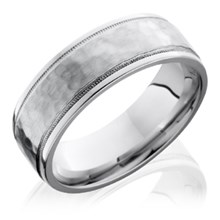 Hammered Flat Band With Millegraining