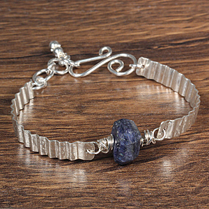 Corrugated Lapis Bracelet