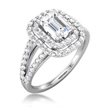 Split Shank Halo Engagement Rings