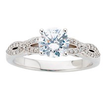Twisted Infinity Engagement Ring - top view