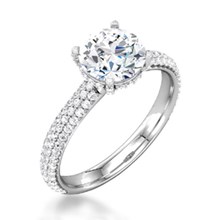 Secret Halo Pave Engagement Ring