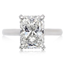 Secret Pave Halo & Cushion Center Engagement Ring - top view