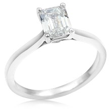 Emerald Cut Solitaire Engagement Ring