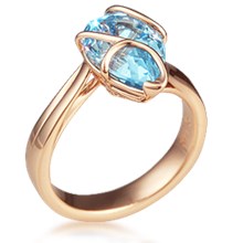 Wrapped Pear Engagement Ring