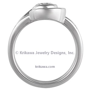 Diamond Swirl Enhancer Engagement Ring