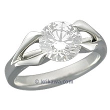 Carved Branch Engagement Ring with 1.56 ct Diamond