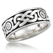 Diamond Sailor's Knot Eternity Wedding Band