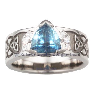 Celtic Knot Trinity Engagement Ring 