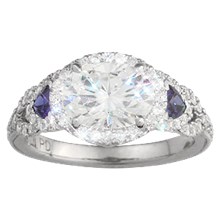 Vintage Old World Engagement Ring - top view