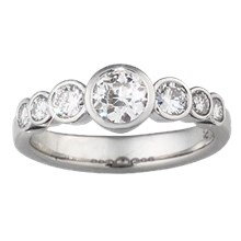 Seven Stone Anniversary Ring - top view