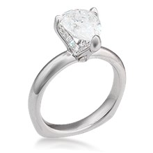 Pear Pave Prong Engagement Ring