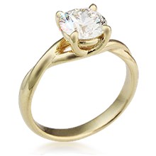 Twisted Solitaire Engagement Ring