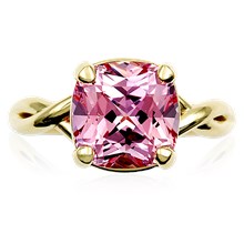 Twisted Solitaire Engagement Ring - top view