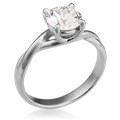 Twisted Solitaire Engagement Ring