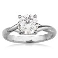 Twisted Solitaire Engagement Ring