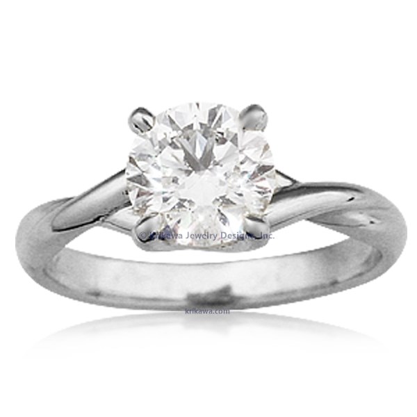 Twisted Solitaire Engagement Ring