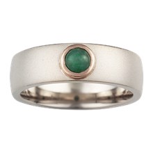 Bezel Wedding Band - top view