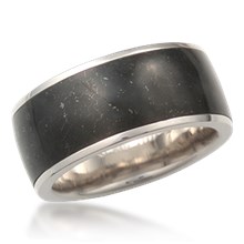 Jade Inlay Wedding Band