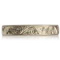 Hand Engraved Swirl Wedding Band 