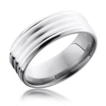 6mm Silver Inlay Ripple Band
