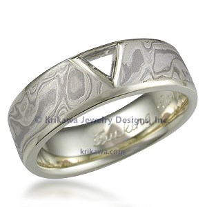 Macle Mokume Wedding Band