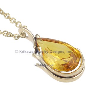 Organic Pear Pendant