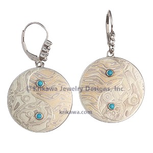 Yin Yang Mokume Earrings