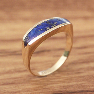 Lapis lazuli deals inlay ring