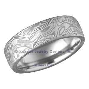 Unusual Mokume Wedding Band