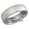 Palladium Mokume Wedding Band