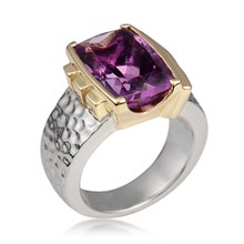 Hammered Two-Tone Ring