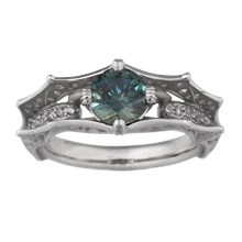 Bat Engagement Ring - top view