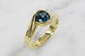 Curved Wave Engagement Ring